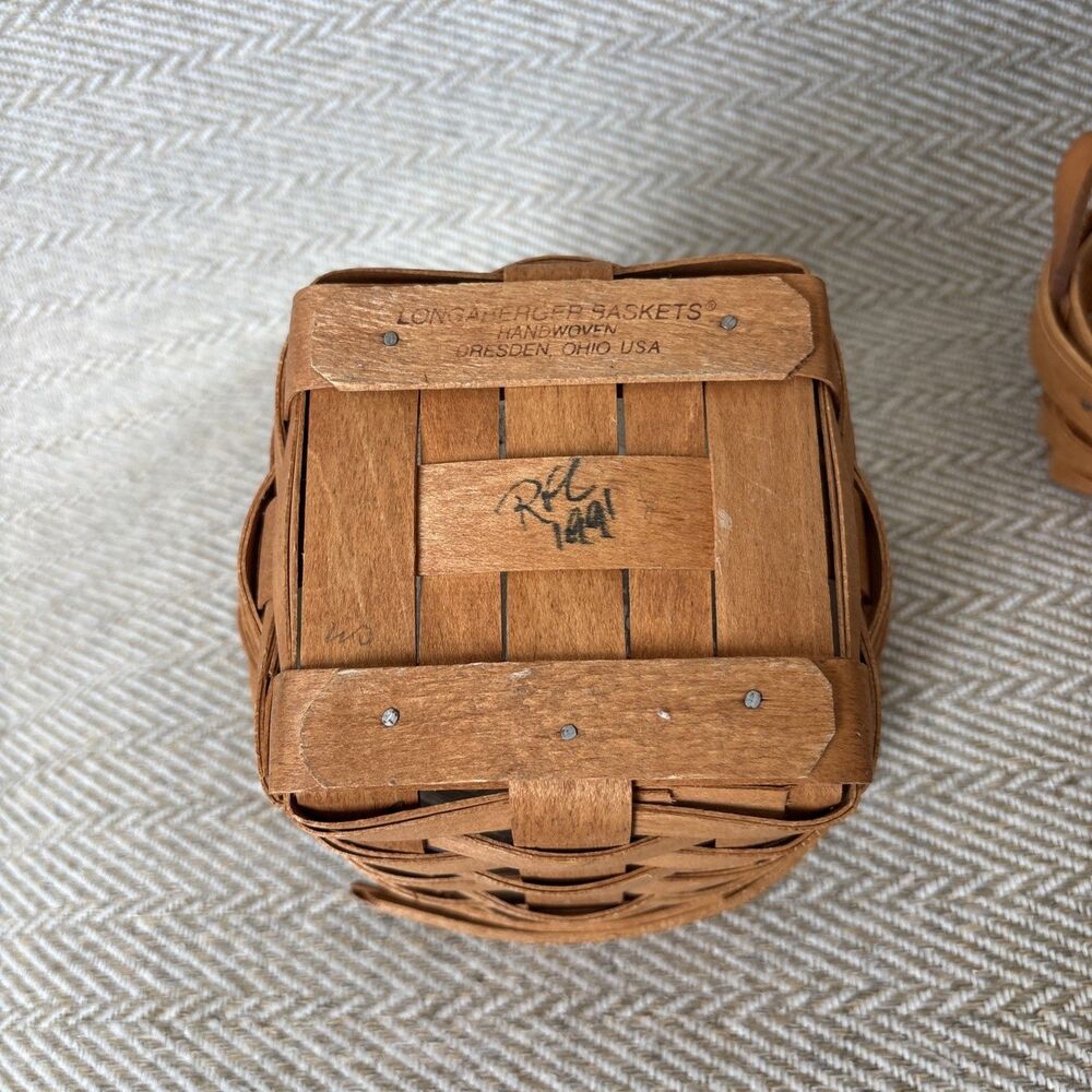 Longaberger Vintage Basket Bundle Of 3 - Picture 4 of 12